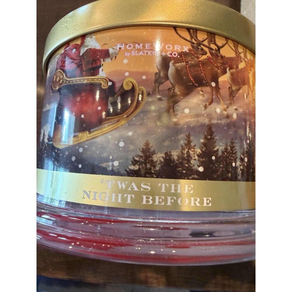 HomeWorx by Harry Slatkin Twas The Night Before Candle 18 oz 4 Wick